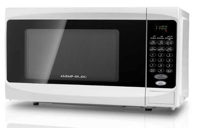 MICROWAVE OVEN ALSAIF-ELEC BRAND WITH WHITE HOUSING.
